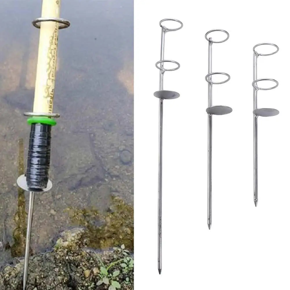 Stainless Steel Ground Spike Fishing Rod Holder 30-50cm by HitMyNeed