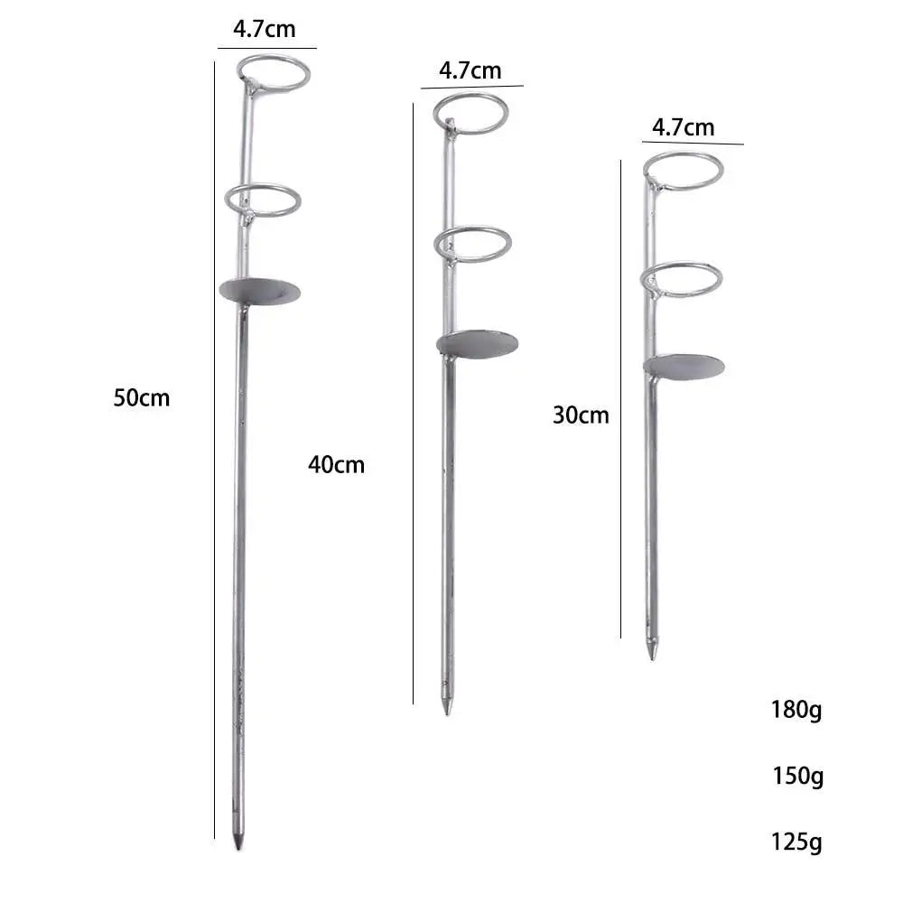 Stainless Steel Ground Spike Fishing Rod Holder 30-50cm by HitMyNeed