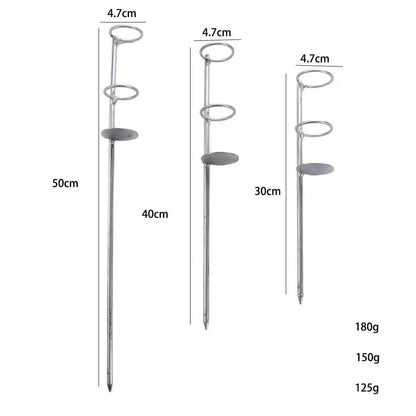 Stainless Steel Ground Spike Fishing Rod Holder 30-50cm by HitMyNeed