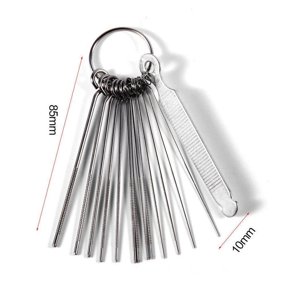 Stainless Steel Guitar Nut File Set, 14 Sizes by HitMyNeed
