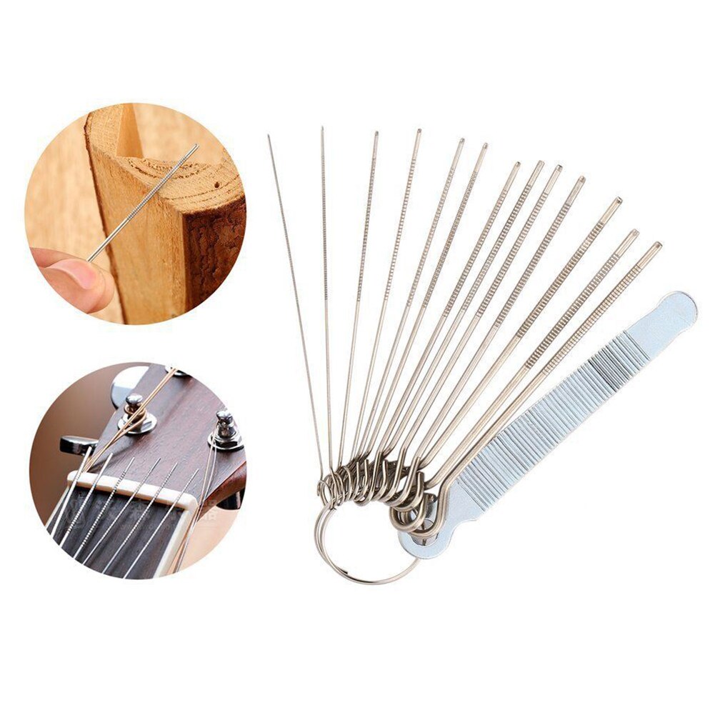 Stainless Steel Guitar Nut File Set, 14 Sizes by HitMyNeed