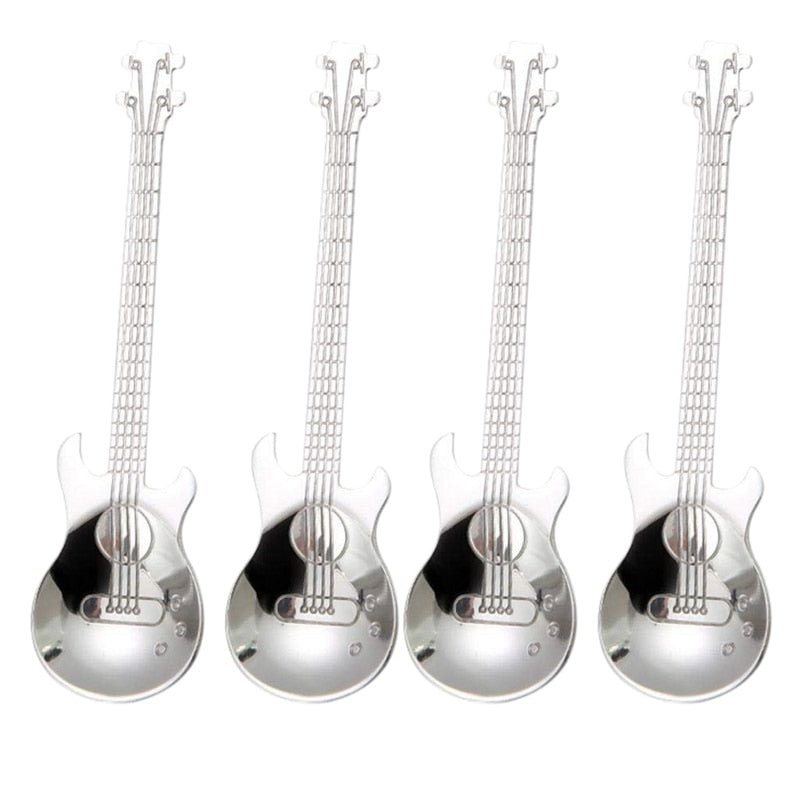 Stainless Steel Guitar Spoons Set of 4 by HitMyNeed