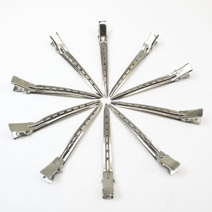 Stainless Steel Hair Sectioning Clips (10 Pack) by HitMyNeed