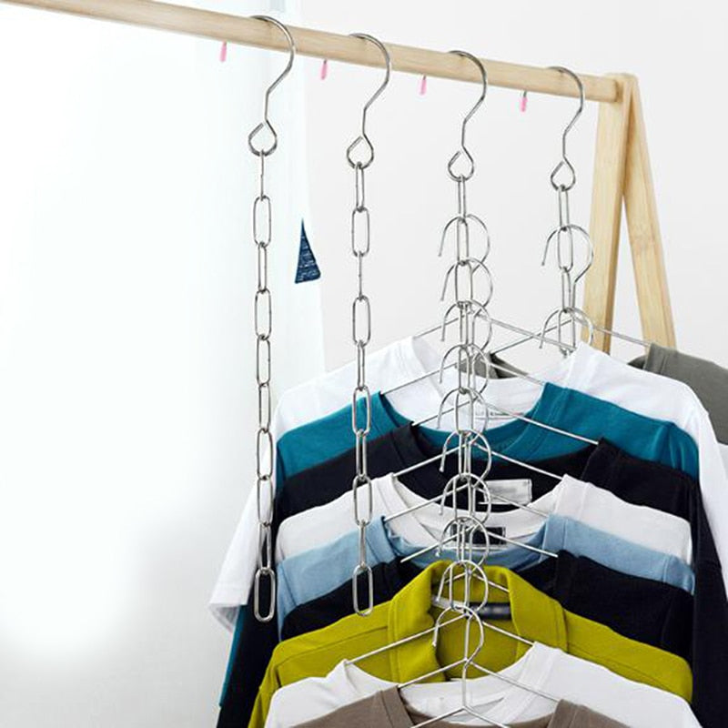 Stainless Steel Hanger Chain Closet Organizer by HitMyNeed