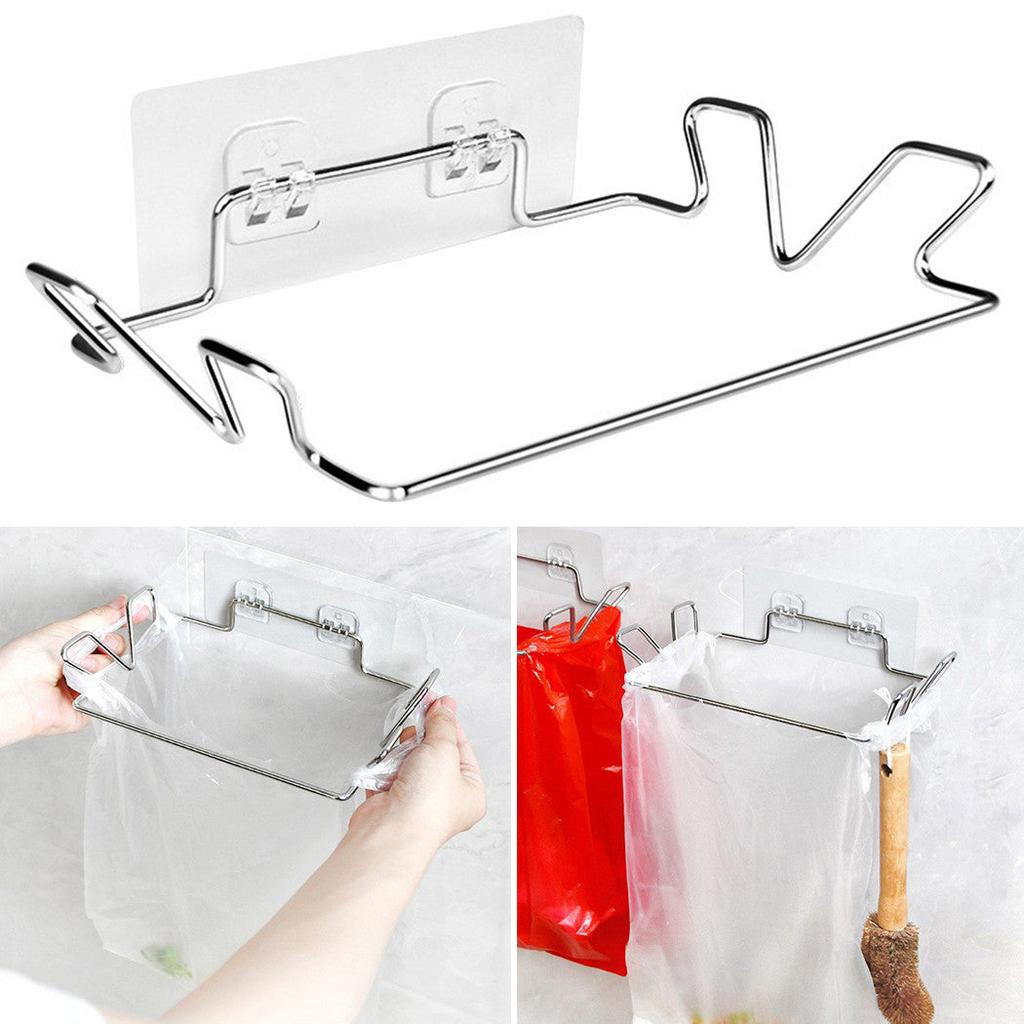 Stainless Steel Hanging Garbage Bag Holder by HitMyNeed
