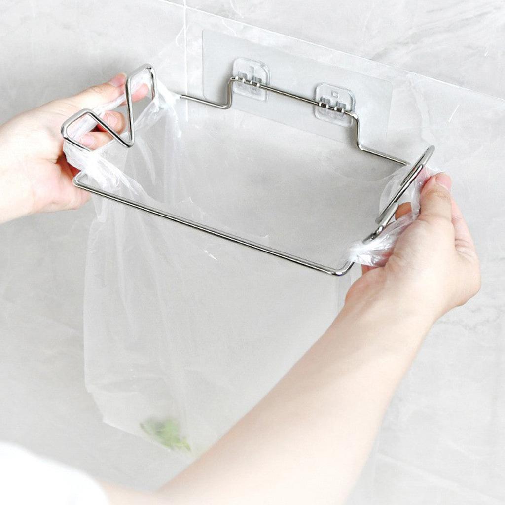 Stainless Steel Hanging Garbage Bag Holder by HitMyNeed