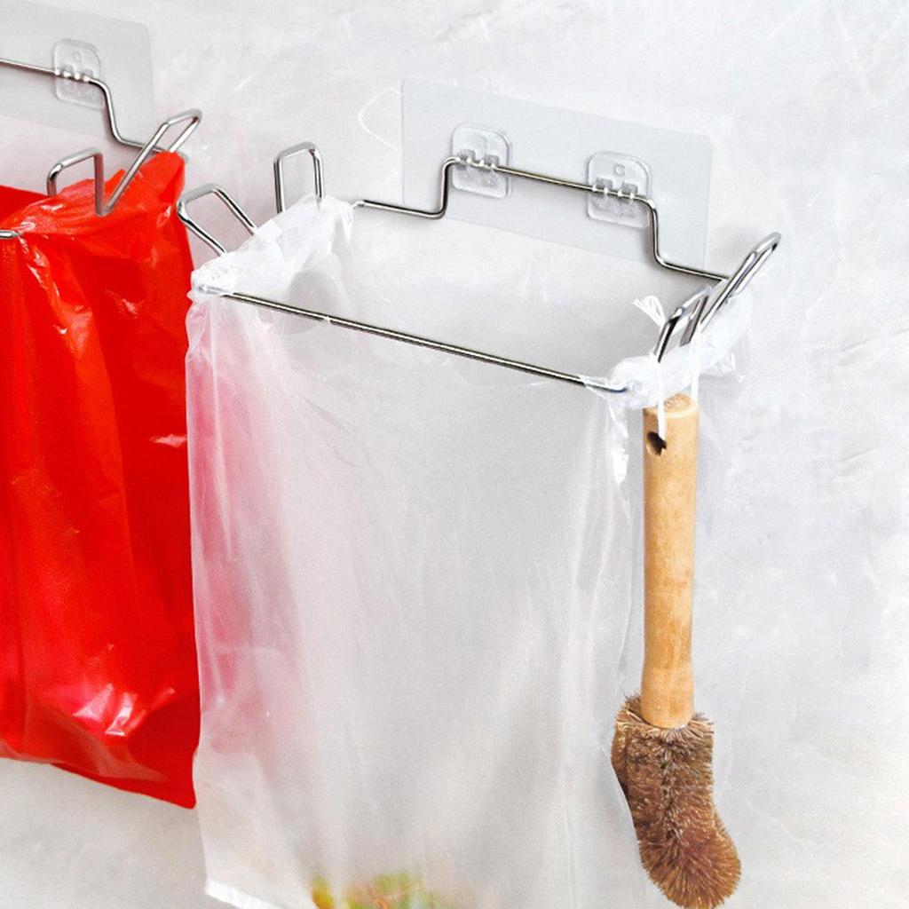 Stainless Steel Hanging Garbage Bag Holder by HitMyNeed