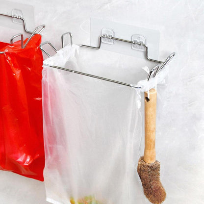 Stainless Steel Hanging Garbage Bag Holder by HitMyNeed