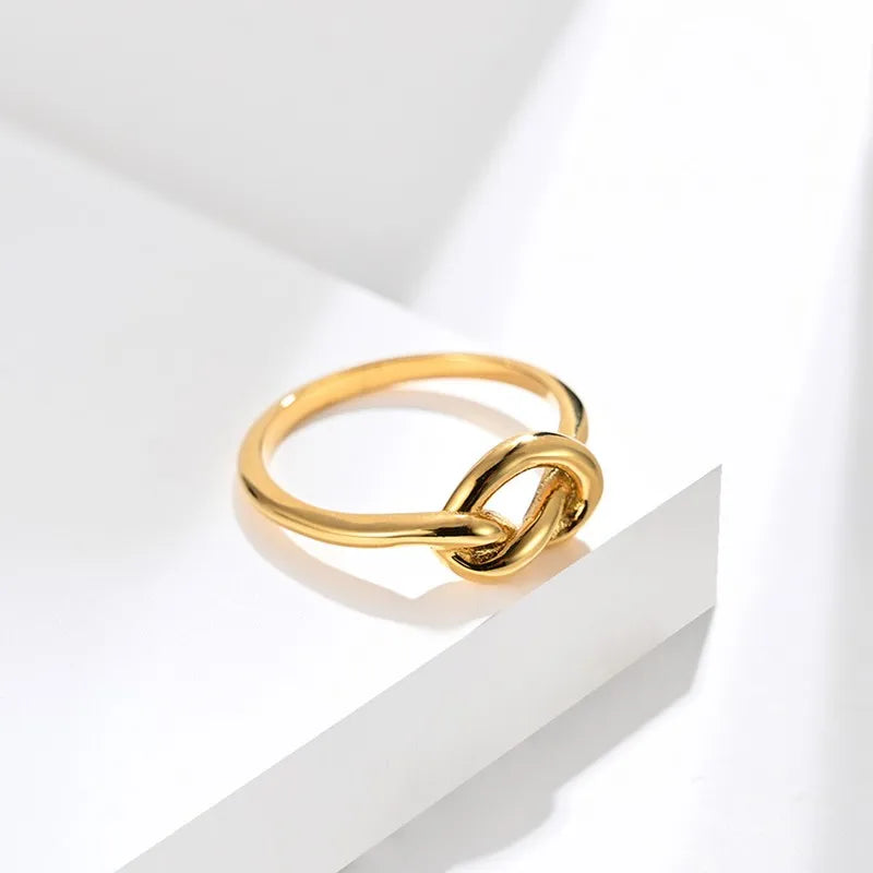 Stainless Steel Heart Knot Ring for Everyday Wear by HitMyNeed