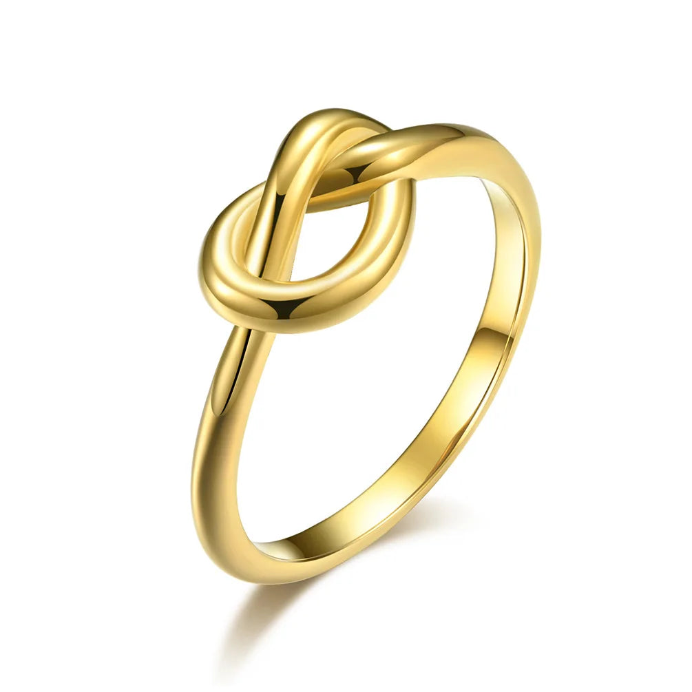 Stainless Steel Heart Knot Ring for Everyday Wear by HitMyNeed