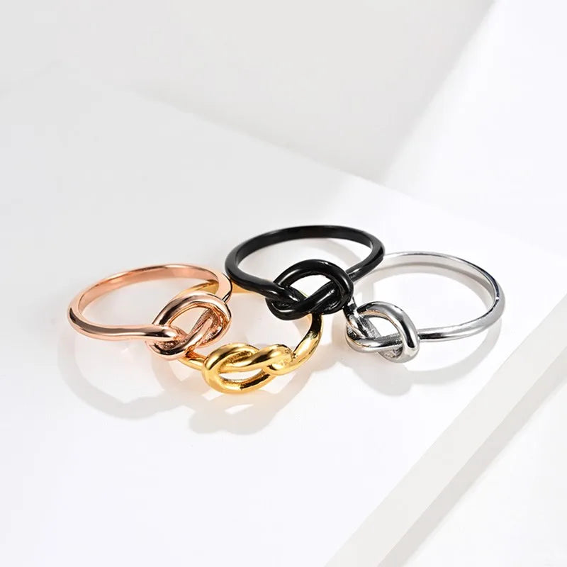 Stainless Steel Heart Knot Ring for Everyday Wear by HitMyNeed