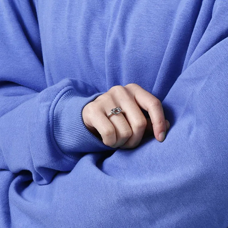 Stainless Steel Heart Knot Ring for Everyday Wear by HitMyNeed