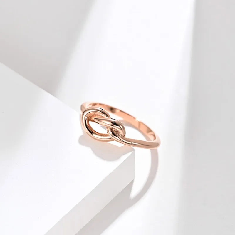 Stainless Steel Heart Knot Ring for Everyday Wear by HitMyNeed