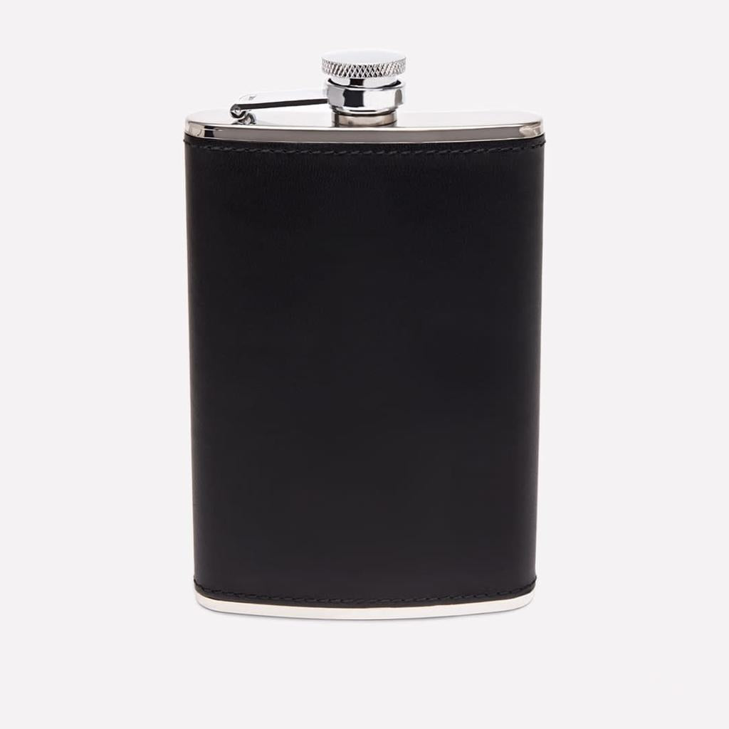 Stainless Steel Hip Flask with Leather Wrap, 7oz by HitMyNeed