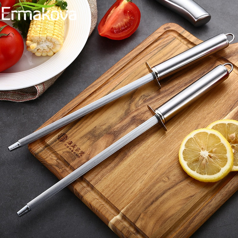 Stainless Steel Honing Rod Knife Sharpener 30cm by HitMyNeed