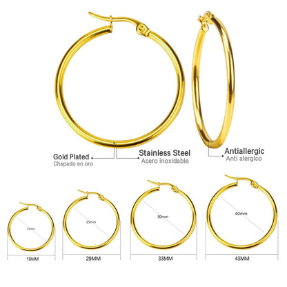 Stainless Steel Hoop Earrings in Multiple Sizes by HitMyNeed