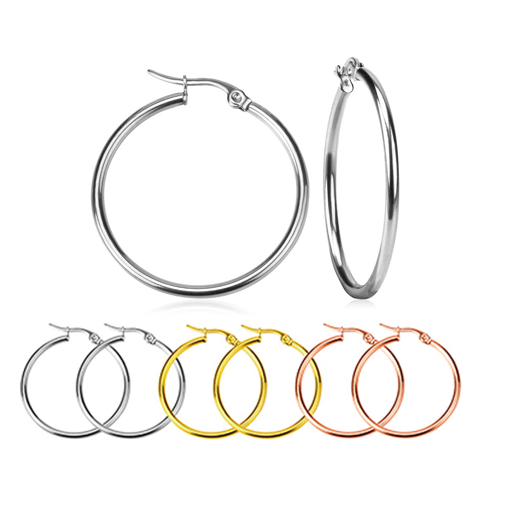 Stainless Steel Hoop Earrings in Multiple Sizes by HitMyNeed
