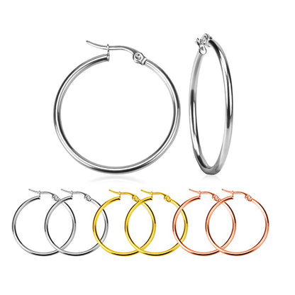 Stainless Steel Hoop Earrings in Multiple Sizes by HitMyNeed