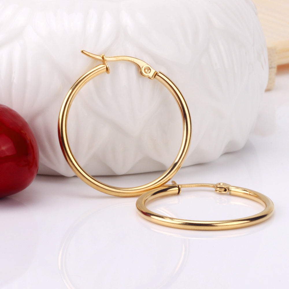 Stainless Steel Hoop Earrings in Multiple Sizes by HitMyNeed