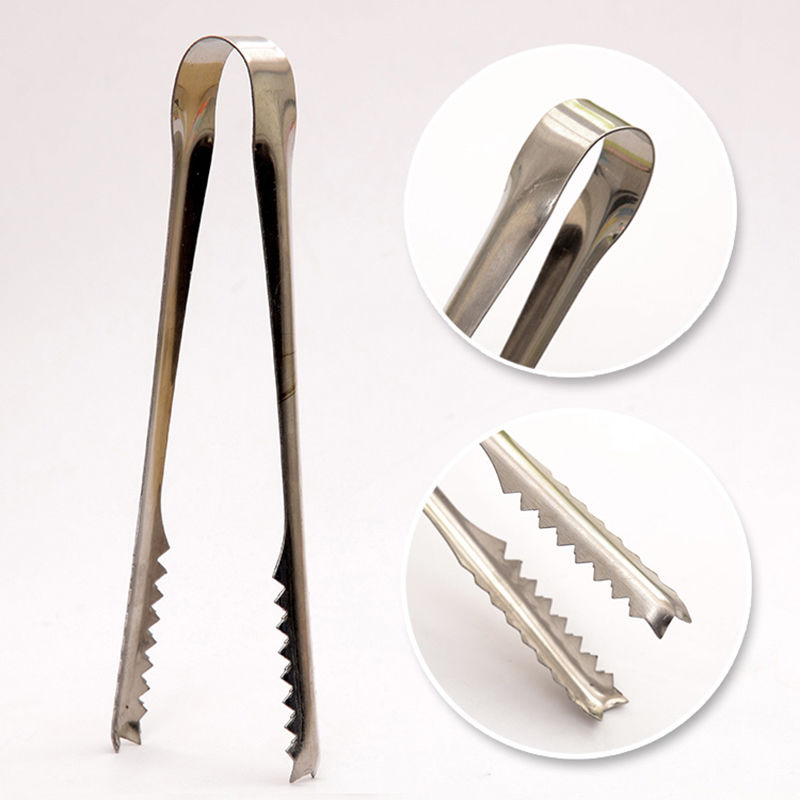 Stainless Steel Ice Tongs Kitchen Clips 15 cm by HitMyNeed