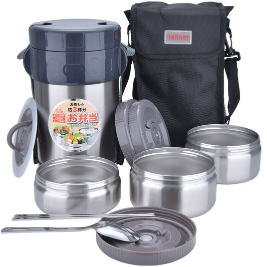Stainless Steel Insulated Bento Lunch Box Set by HitMyNeed