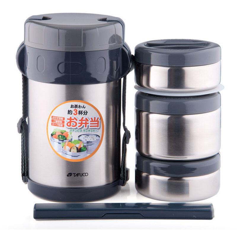 Stainless Steel Insulated Bento Lunch Box Set by HitMyNeed