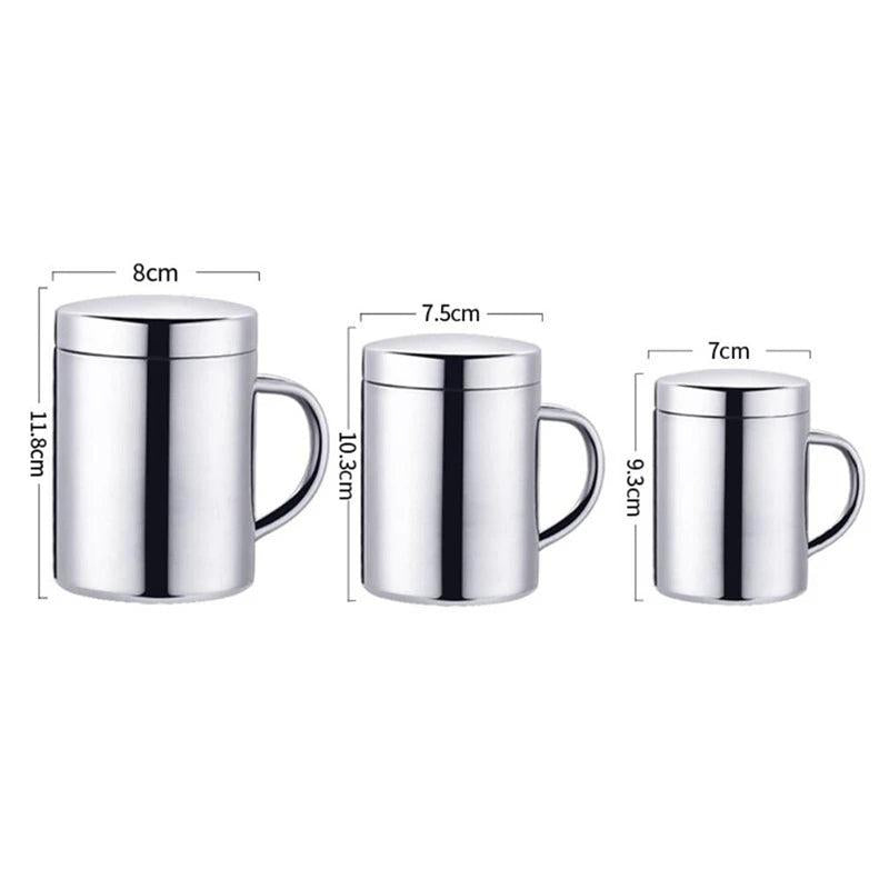 Stainless Steel Insulated Coffee Mug with Lid by HitMyNeed