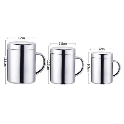Stainless Steel Insulated Coffee Mug with Lid by HitMyNeed