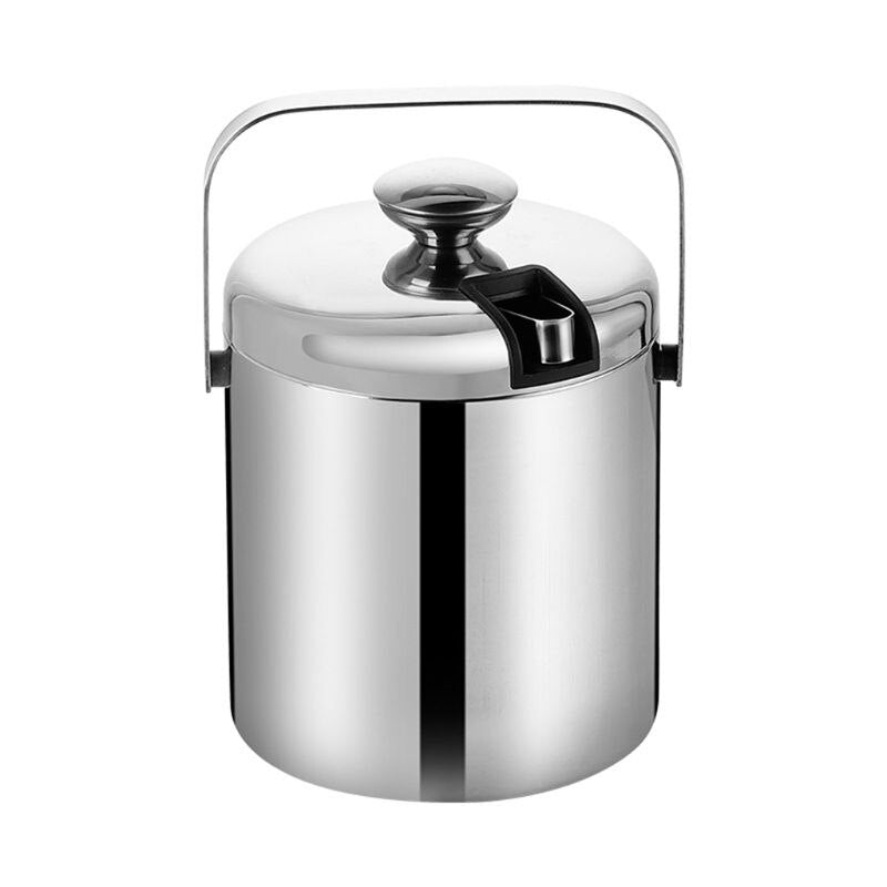 Stainless Steel Insulated Ice Bucket with Tongs by HitMyNeed