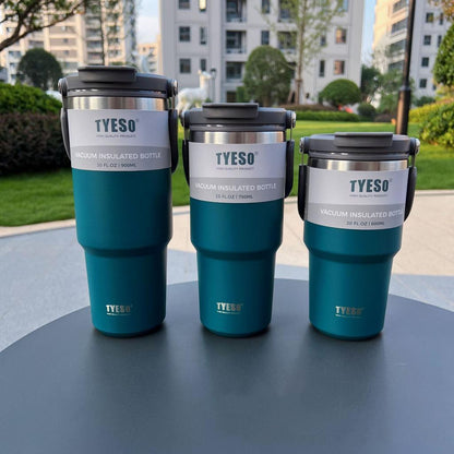 Stainless Steel Insulated Travel Coffee Thermos 600ml blue by HitMyNeed