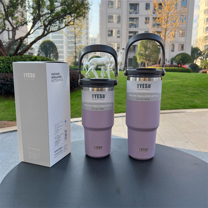 Stainless Steel Insulated Travel Coffee Thermos 600ml purple by HitMyNeed