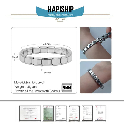 Stainless Steel Italian Link Bracelet, 17.5cm by HitMyNeed