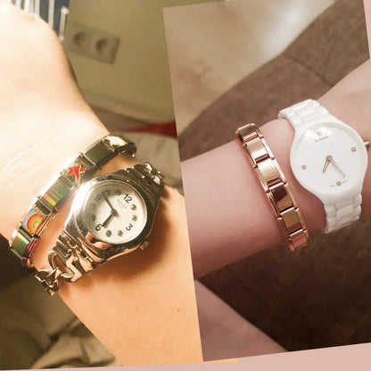 Stainless Steel Italian Link Bracelet, 17.5cm by HitMyNeed