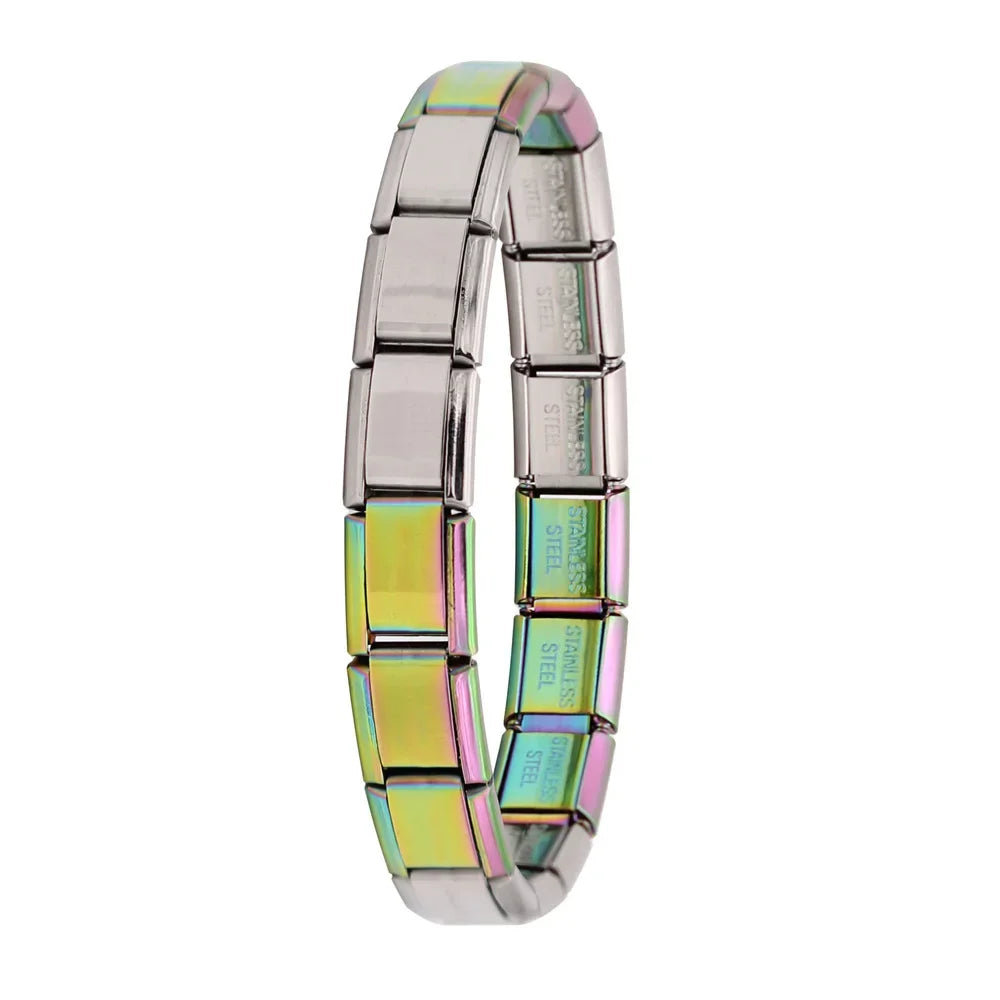 Stainless Steel Italian Link Bracelet, 17.5cm color-silver-a by HitMyNeed