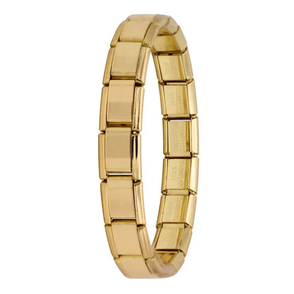Stainless Steel Italian Link Bracelet, 17.5cm gold by HitMyNeed