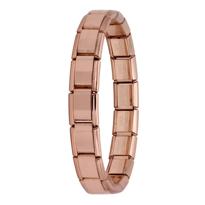 Stainless Steel Italian Link Bracelet, 17.5cm rose by HitMyNeed