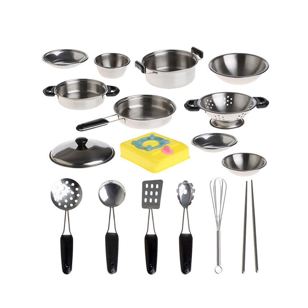 Stainless Steel Kids Cooking Playset with Stove by HitMyNeed