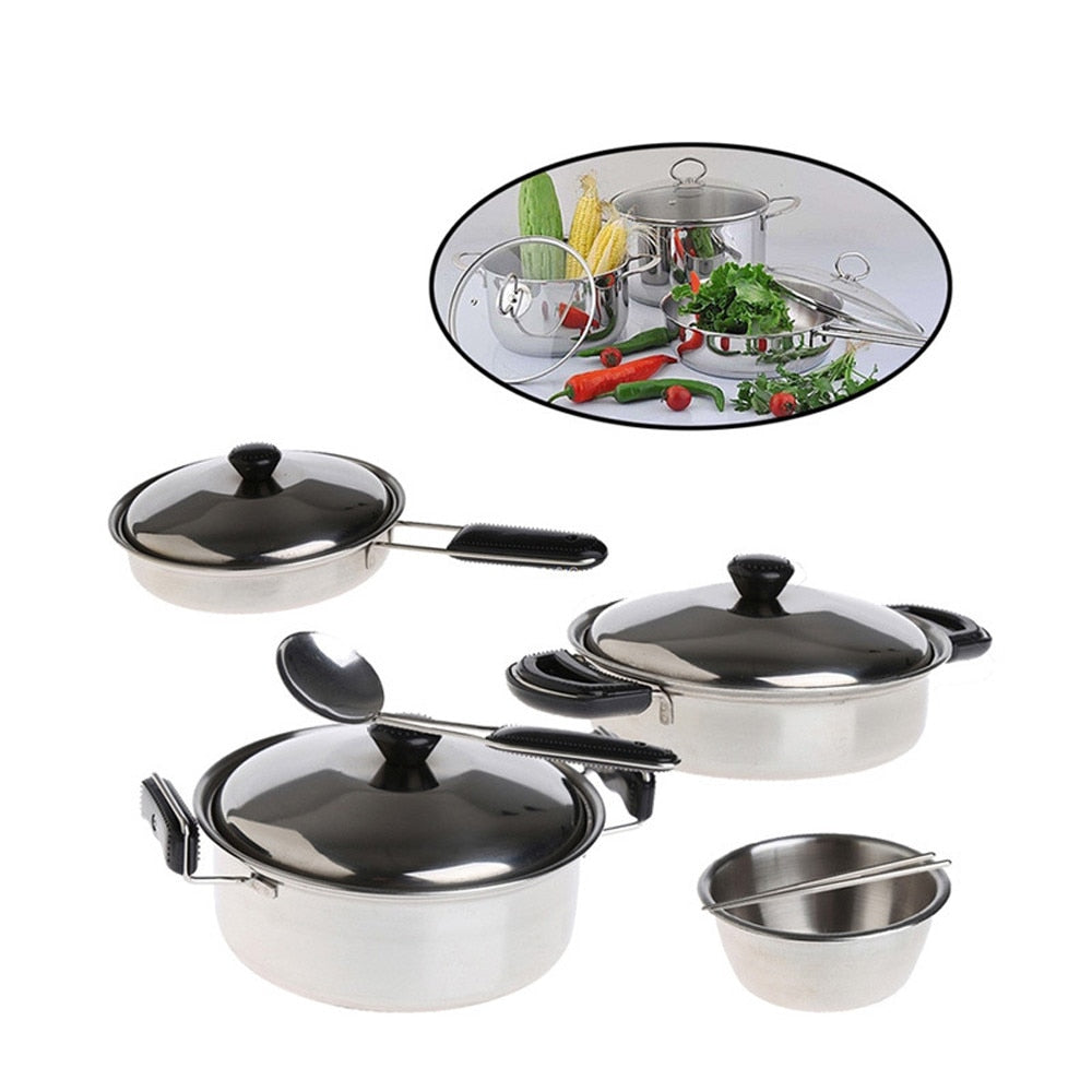 Stainless Steel Kids Cooking Playset with Stove by HitMyNeed