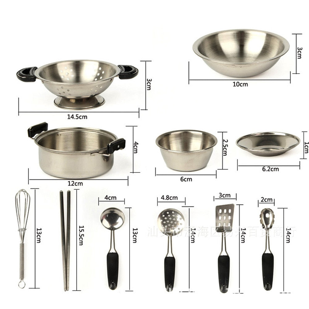 Stainless Steel Kids Cooking Playset with Stove by HitMyNeed