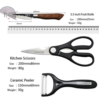 Stainless Steel Kitchen Knife Set with Gift Case by HitMyNeed