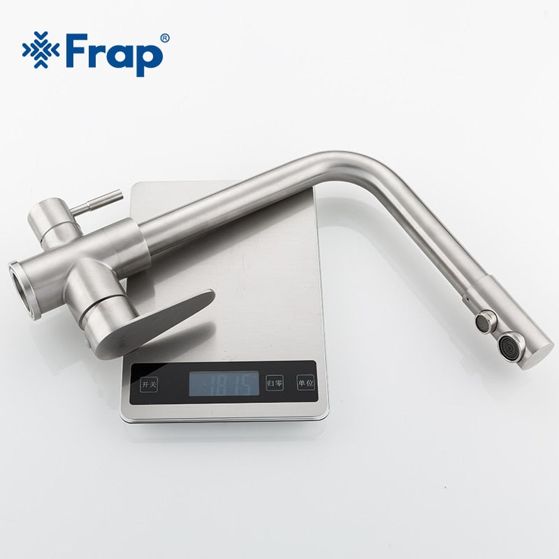 Stainless Steel Kitchen Sink Faucet with Filter Outlet by HitMyNeed