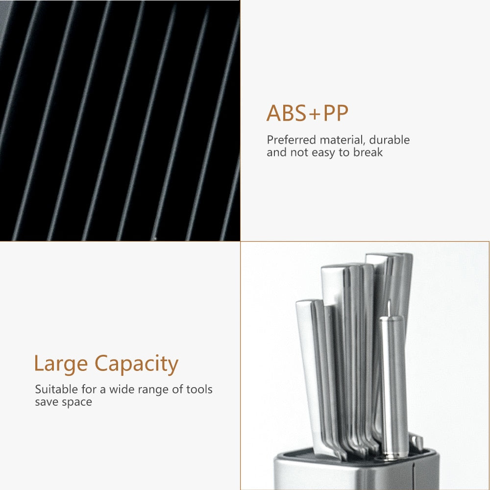 Stainless Steel Knife Holder Stand with Large Capacity by HitMyNeed