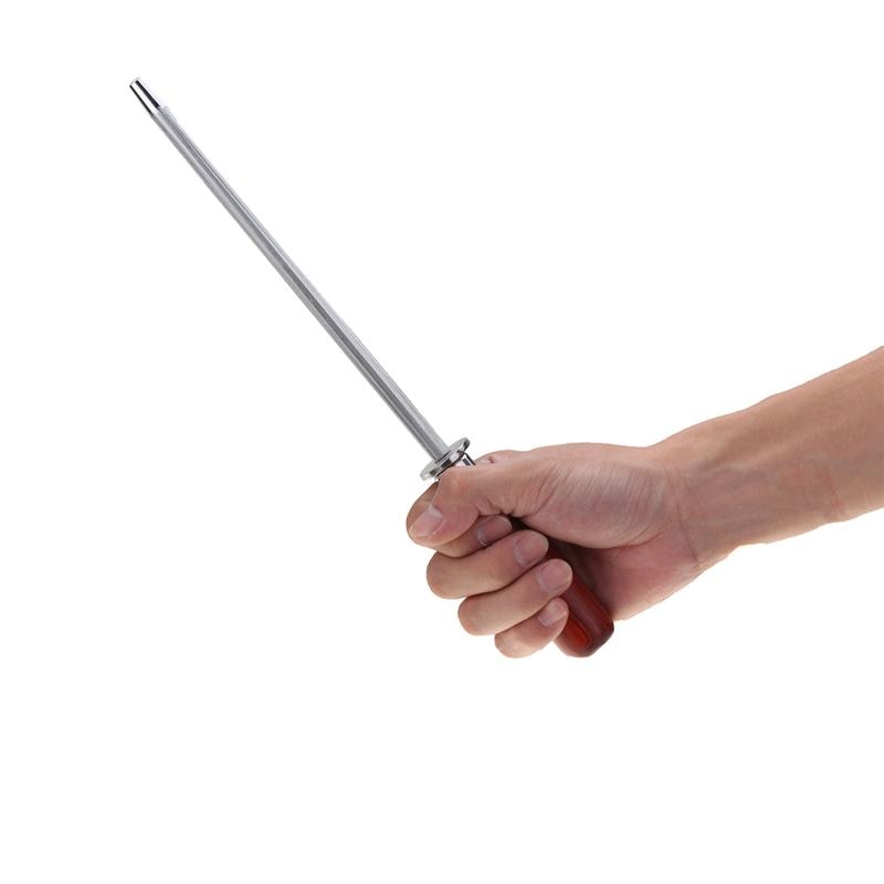 Stainless Steel Knife Sharpening Rod with Wooden Handle by HitMyNeed