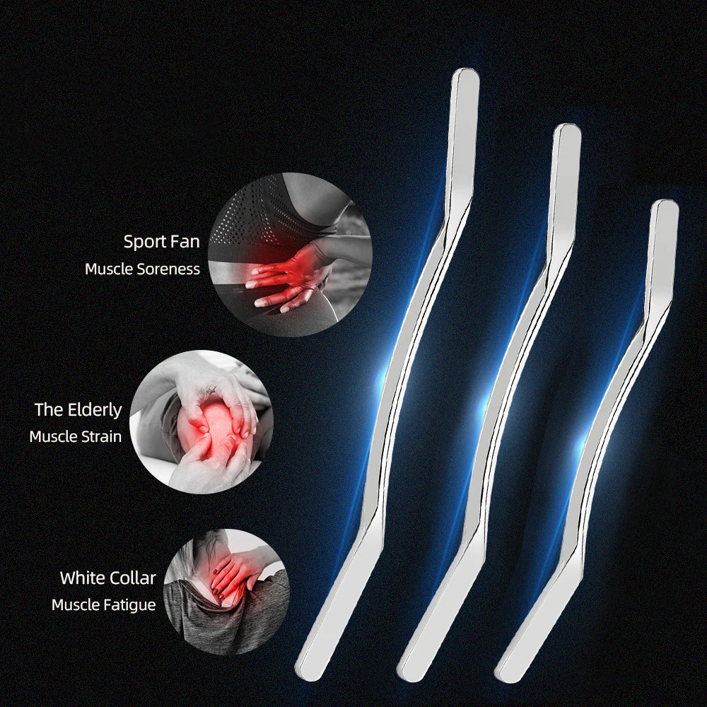 Stainless Steel Long Gua Sha Muscle Massage Bar by HitMyNeed