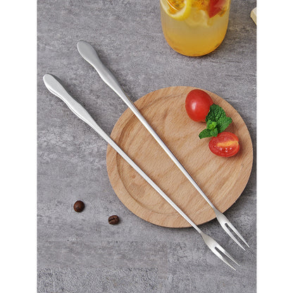 Stainless Steel Long Handle Cocktail Fork 26cm by HitMyNeed
