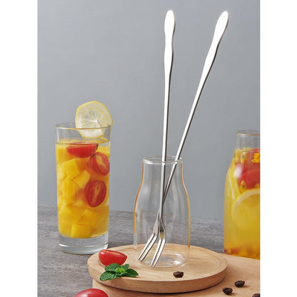 Stainless Steel Long Handle Cocktail Fork 26cm by HitMyNeed