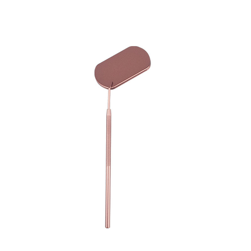 Stainless Steel Long Handle Lash Mirror rose-gold by HitMyNeed