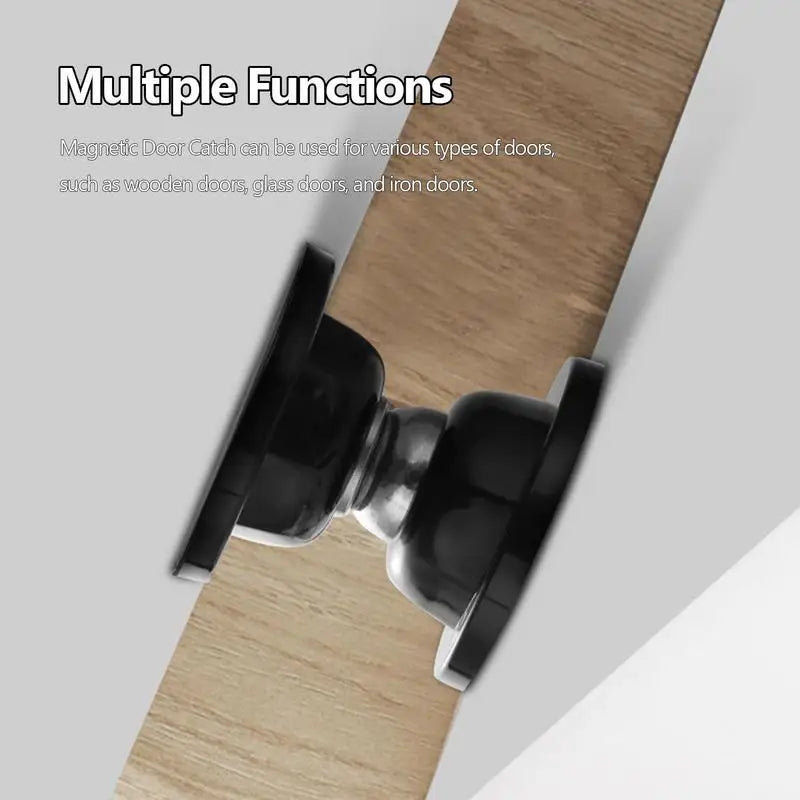 Stainless Steel Magnetic Door Stop with No-Drill Mount by HitMyNeed