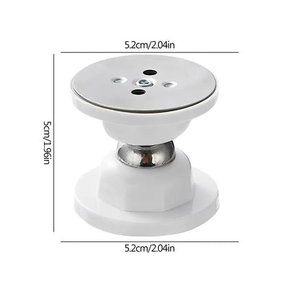 Stainless Steel Magnetic Door Stop with No-Drill Mount white by HitMyNeed