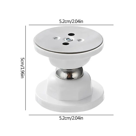 Stainless Steel Magnetic Door Stop with No-Drill Mount white by HitMyNeed